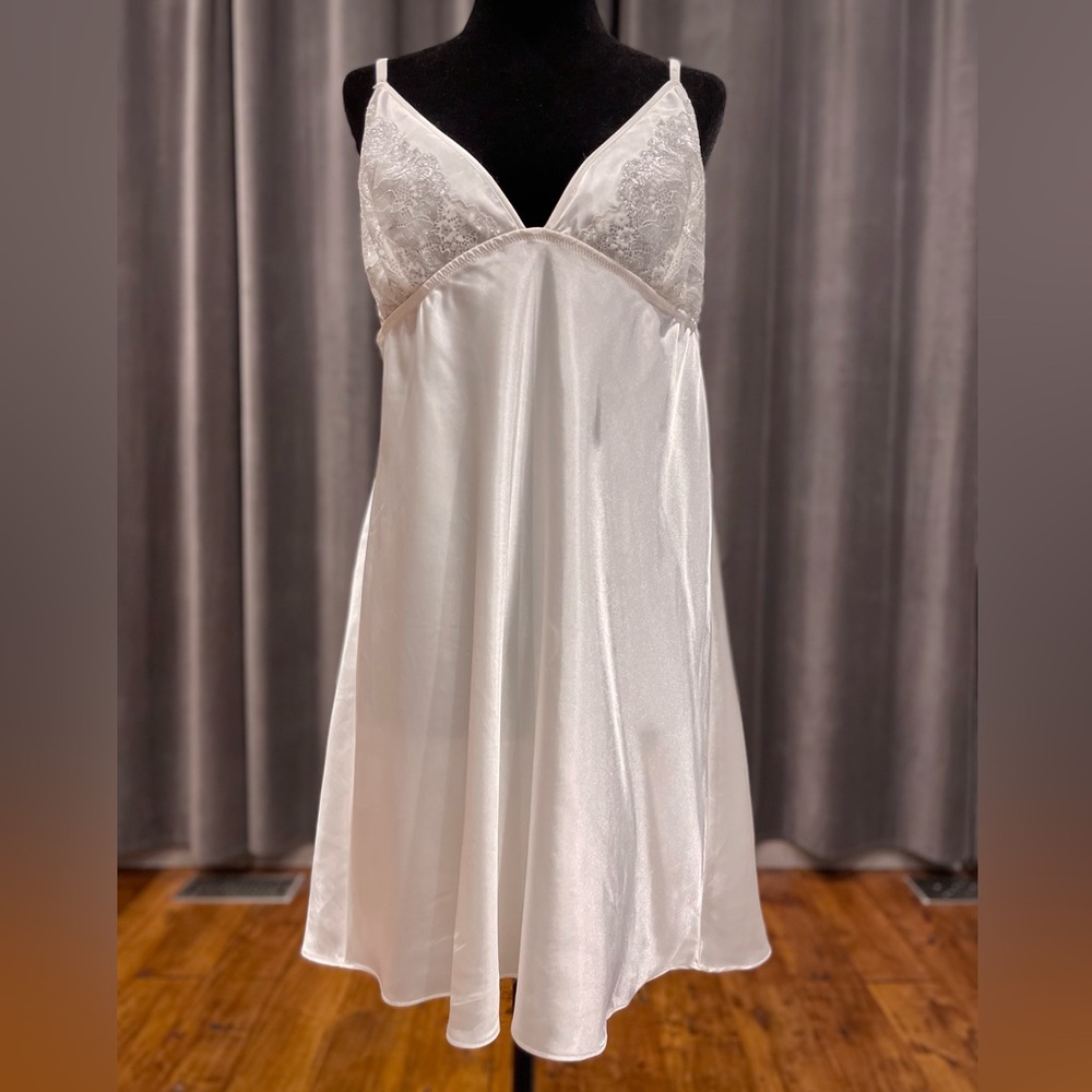 White satin La Senza chemise nightie